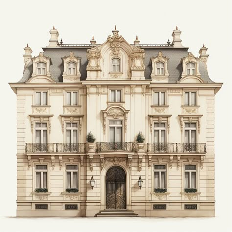 Modern Classical House, Neoclassical Exterior, Modern Classical Architecture, Classical Architecture House, Neoclassical Building, Neoclassical House, French Buildings, Classical Building, Architecture Blueprints