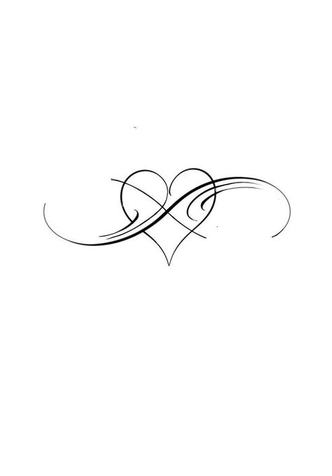 Infinity Tattoo Heart, Heart Infinity Tattoo, Infinite Love Tattoo, Infinity Heart Tattoo, Infinity Sign Tattoo, Heart With Infinity Tattoo, Heart Tattoos With Names, Love Heart Tattoo, Infinity Tattoo Designs