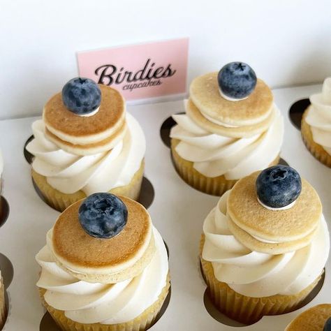 Macy Schmelzer on Instagram: "Wedding cupcakes! 🥞🫐🌈🥥 Two dozen Blueberry Pancake, three dozen Funfetti, and two dozen Blackberry Coconut (which has since been discontinued but don’t worry, they’ll still make appearances in Mixed Dozens! <3) #weddingcupcakes #weddingdesserts #birdiescupcakes #wiltoncakes #pancakecupcakes #coconutcupcakes #funfetticupcakes #cupcakes #buttercream" Blueberry Pancake Cupcakes, Blueberry Buttercream, Pancake Cupcakes, Funfetti Cupcakes, Blueberry Pancake, Coconut Cupcakes, Buttercream Cupcakes, Wilton Cakes, Cupcake Designs