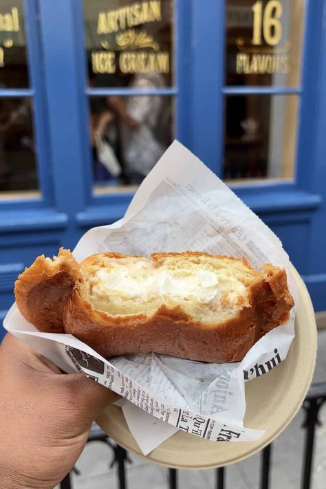 32 Best Epcot Snacks - World Showcase and Beyond (2023) Brioche Ice Cream Sandwich, Epcot Snacks, Disney World Bucket List, Brioche Ice Cream Sandwich Epcot, Epcot France, Macaroon Filling, Best Epcot Restaurants, Macaron Ice Cream Sandwich, Club Cool Epcot