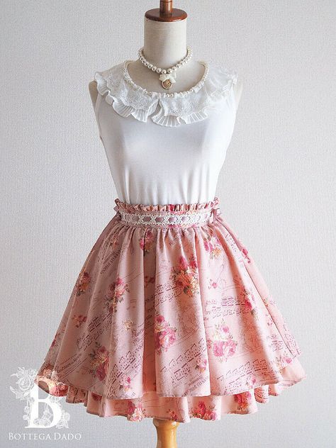 Pastel Clothes, Lisa Pink, Candy Ribbon, Pastel Outfit, Skirt Shorts, Floral Ribbon, Liz Lisa, Trendy Fashion Tops, Pink Skirt