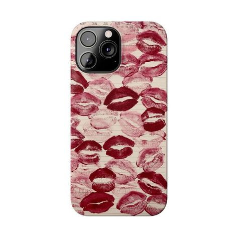 Phone Cases Vintage, Red Kisses, Vintage Phone Case, Retro Phone, Tiktok Shop, Phone Cover, Retro Vintage, Phone Case, Phone Cases