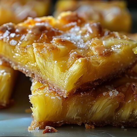 Pineapple Bliss Bars Canned Pineapple Tidbits Recipes, Tropical Pineapple Cheesecake Tart, Tropical Pineapple Bliss Bars, Pineapple Bliss Bars Recipe, Fresh Pineapple Recipes Healthy, What To Make With Pineapple, Pineapple Bars Recipe, Canned Pineapple Recipes Desserts, Fresh Pineapple Dessert