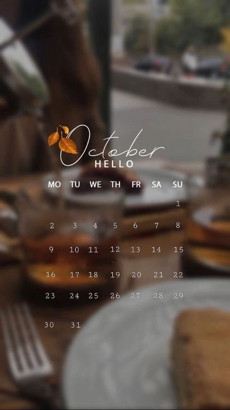 Hello October Instagram Story, Hello October Instagram, October Calendar Wallpaper, Wallpaper October, Waves Wallpaper Iphone, September Wallpaper, Happy Birthday To Me Quotes, Autumn Phone Wallpaper, October Wallpaper