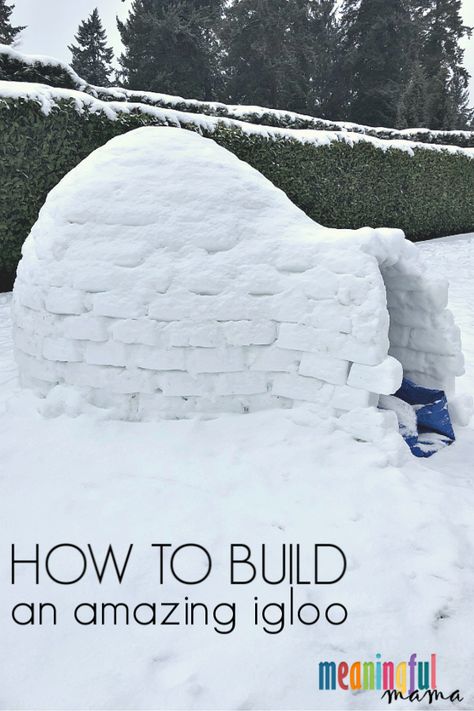 Build An Igloo, Snow Ideas, Igloo Building, Snowman Ideas, Snow Fort, Snow Play, Snow Activities, Snow Sculptures, Screen Free Activities