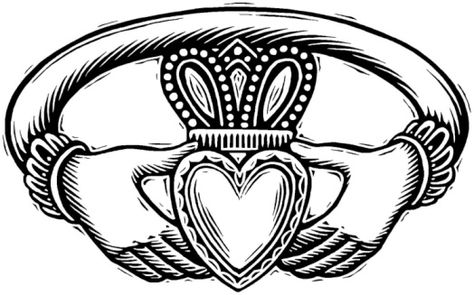 A claddagh symbol consists of two hands holding on to a heart which has a crown on its top. The hands in the symbol represents friendship, the heart depicts love and crown shows loyalty. Friendship Doodles, Claddagh Ring Tattoo, Celtic Love Symbols, Claddagh Tattoo, Celtic Tattoos For Men, Celtic Rings Women, Hands Holding Heart, Claddagh Symbol, Celtic Tattoo Designs