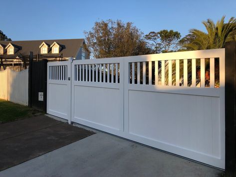 Automatic Timber Gates | Gate Motors | Gate Openers | DIY Gate Motors | Automation | Post and Rail Fencing | Electric Gate Openers | Mornington Peninsula Hampton Gate Entrance, Hampton Style Gates, Farm Gates Entrance, Fences Ideas, Farm Gates, Diy Gate, Farm Entrance, Electric Gate, Side Gate