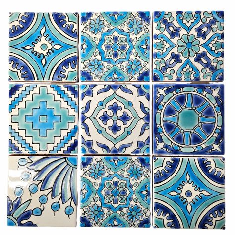 PRICES MAY VARY. Beautiful Painted Tiles : The unique Mediterranean bathroom ceramic tiles have distinctive designs, hand-painted by expert Artisans. Every tile paint is different and has an artistic human touch. Durable Outdoor Floor Tiles : Our high quality ceramic decorative tiles are perfect as outdoor tile decor. These 10x10 cm ceramic tiles are highly durable and waterproof. The outdoor ceramic floor tiles can withstand heat, cold, and a large amount of footfall. Indoor Decorative Tiles : Kitchen Mediterranean, Outdoor Floor Tiles, Mediterranean Tiles, Mediterranean Bathroom, Outdoor Tile, Tile Decor, Bathroom Ceramic, Tile Paint, Mediterranean Tile