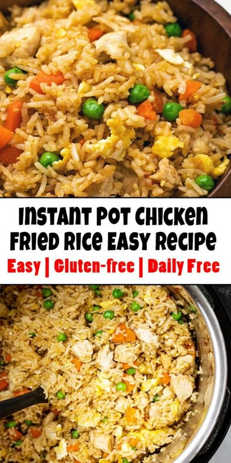 Instant Pot Recipes Snacks, Insta Pot Fried Rice Recipe, Instant Pot Ultimate Lid Recipes, Instapot Chicken Fried Rice, Instant Pot Copycat Recipes, Chicken And Rice In Instant Pot, Chicken Breast Instapot Recipes, Instata Pot Recipe, Chicken Fried Rice Instant Pot