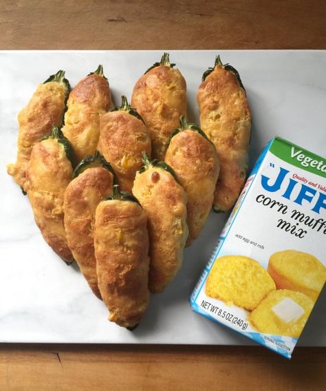 Baked Stuffed Jalapeno Peppers, Jalapeño Cornbread Poppers, Cornbread Jalapeno Poppers, Smoked Jalapenos, Jalapeno Cornbread Poppers, Jalapeno Appetizers, Cornbread Jalapeno, Smoked Veggies, Jalapeno Recipes Appetizers