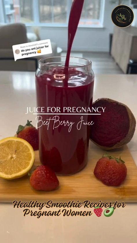 Juice For Pregnancy | Beet Berry Juice | Healthy Smoothie Recipe for Pregnant Women 🍓🥑 #smoothiediet #smoothierecipes #juiceforpregnancy #beetjuice #weightlossjuice #detoxjuicerecipes Apple Juice Smoothie Recipes, Pregnancy Juicing Recipes, Pregnancy Juices, Pregnancy Smoothie Recipes, Juicing Ideas, Diet For Pregnant Women, Pregnant Drinks, Healthy Pregnancy Snacks, Food For Pregnant Women