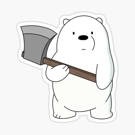 We Bare Bears Ice Bear, Bare Bears Ice Bear, Ice Bear We Bare Bears, Weird Stickers, Stickers Cool, Preppy Stickers, Ice Bear, Cute Laptop Stickers, Ice Bears