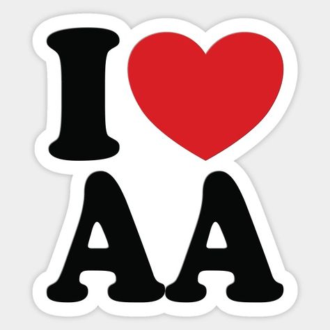 I Love AA I Heart AA Initials Hearts Art A.A - Aa - Sticker | TeePublic I Initial, Baby Tree, Cute Hats, Heart Art, A A, Pug, Initials, I Love, Art