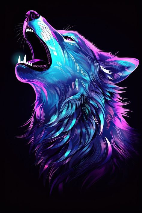 Cute Wolf Wallpaper, Cool Wolf Drawings, Wolf Profile, Wolf Pfp, Fantasy Wolves, Abstract Wolf, Anime Wolves, Wolf Drawings, Viking Aesthetic