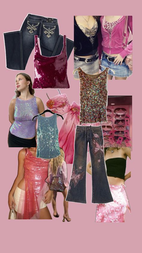 aesthetic y2k sequin top, y2k jeans, y2k princess Y2k Sequin Top, Y2k Princess, Y2k Fits, Aesthetic Y2k, Jeans Y2k, Y2k Jeans, Sequin Top, Y2k Fashion, Sequin