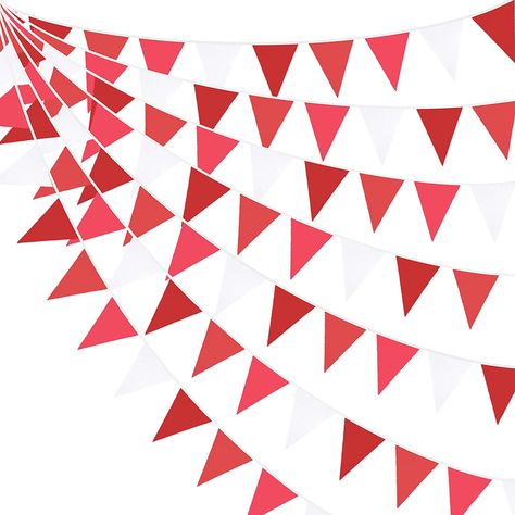 Amazon.com: 32Ft Red Pennant Banner Fabric Triangle Flag Bunting Garland Streamers for Wedding Engagement Bridal Shower Anniversary Bachelorette Birthday Party Home Outdoor Garden Hanging Festivals Decoration : Home & Kitchen Red Flag Party, Birthday Party Home, Circus Birthday Party Theme, Triangle Flag, Red Sign, Pennant Banner, Paw Patrol Party, Fabric Bunting, Pennant Banners