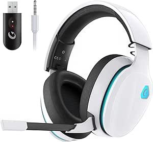 Gtheos 2.4GHz Wireless Gaming Headset for PC, PS4, PS5, Mac, Nintendo Switch, Bluetooth 5.2 Gaming Headphones with Detachable Noise Canceling Microphone, Stereo Sound, 3.5mm Wired Mode for Xbox Series Wireless Gaming Headset, Computer Camera, Video Games Pc, Gaming Headphones, Wireless Headset, Wireless Technology, Gaming Headset, Portable Audio, Noise Cancelling