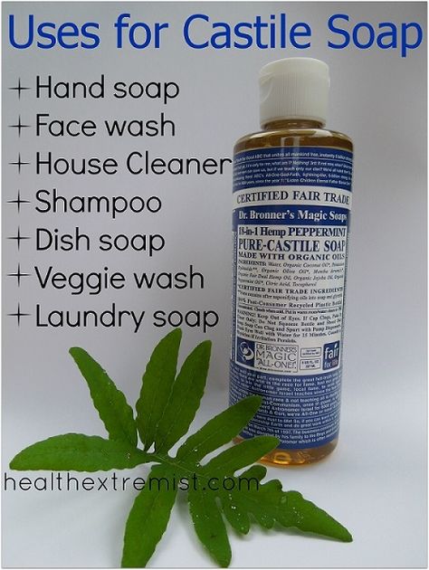 Castle Soap, Castile Soap Uses, Cleaning Naturally, Homemade Cleaner, Castille Soap, Clean Products, Green Clean, Homemade Stuff, Cleaning Tricks