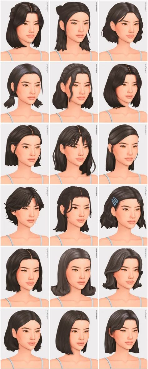 Best Maxis Match Sims 4 Short Hair CC (Lookbook + Links to Download) - Aesthetic Pixelz Ts4 Bob Hair Cc, Sims 4 Cc Hair Base Game, Sims 4 Maxis Match Hair Women, Sims 4 Bob Hair Cc Maxis Match, Sims 4 Cc Women Hair Short, Sims Hair Cc Short, Sims Mm Hair, Sims 4 Cc Short Hair Female Urban, Sims 4 Cc Women Hair Maxis Match