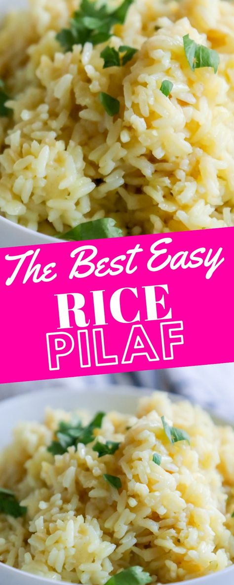 Healthy Rice Pilaf Recipes, Simple Rice Dishes Easy Recipes, How To Make Rice Pilaf, Healthy Rice Recipes Side Dish, Easy Rice Pilaf Recipe, Chicken Rice Pilaf Recipes, Quick Rice Side Dishes, Quick Easy Rice Dishes, Quick And Easy Rice Side Dishes