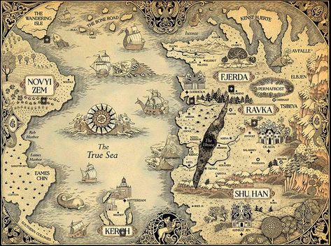 Bone Books, Fantasy World Map, Ice Dragon, The Darkling, Shadow And Bone, The Grisha Trilogy, Six Of Crows, Up Book, Fantasy Map