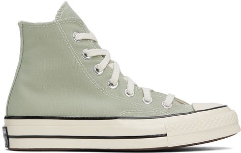 Green Chuck 70, Sage Green Converse, Baddie Vibes, Black High Top Sneakers, Checkered Vans, Green Converse, Black Converse, Sport Shoes Men, Cute Sneakers