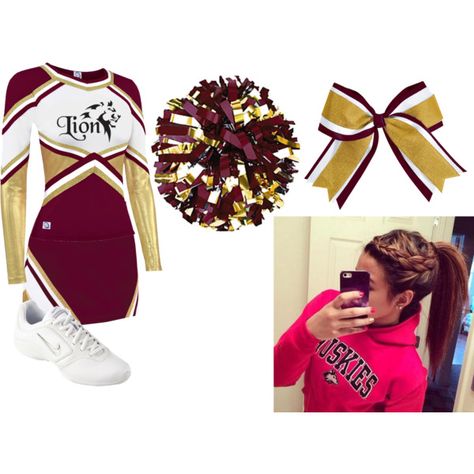 Maroon And Gold Cheer Uniform, Gryffindor Quidditch, Cheerleader Costume, Cheer Outfits, Cheer Uniform, Cheerleading Outfits, Cheerleading, Drinkware, Harry Potter