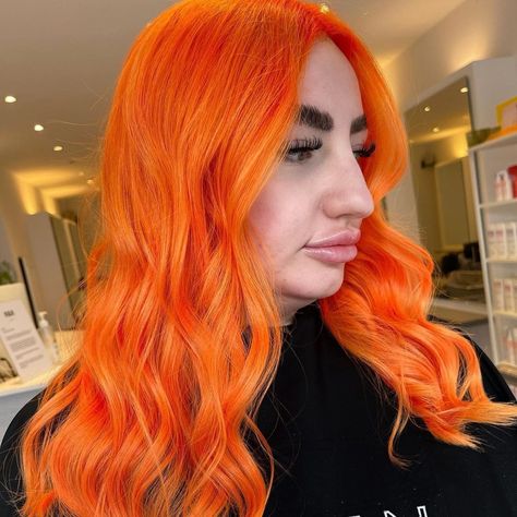 Directions Hair Colour on Instagram: “Mirror the sunshine this season with a look that GLOWS🌞🔥🌞🔥 @douglasreidhair using 🧡Apricot 🧡Fluorescent Orange Steal the style💻…” Neon Orange Hair, Directions Hair Colour, Hair Color Orange, Fluorescent Orange, Orange Hair, Hair Long, Color Hair, Neon Orange, Hair Colour