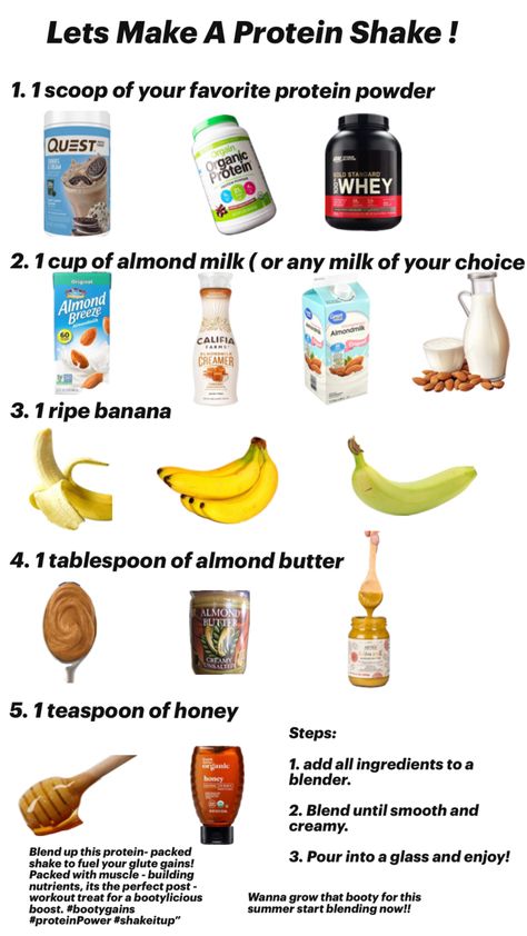 "Image of a protein shake made with protein powder, almond milk, banana, almond butter, and honey, garnished with sliced almonds and a banana slice." Gym Drinks Protein Shakes, When To Drink A Protein Shake, High Protein Shakes Muscle Gain, Post Workout Protein Shake Recipes, Shakes To Get Thick, Protein Shake Recipes With Protein Powder, Protein Shake Bar At Home, Easy Ways To Get Protein In, Protein Shakes Recipes Fat Loss