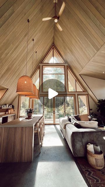 Maine A Frame on Instagram: "The place we dreamed of ✨" A Frame Addition Ideas, A Frame House Interior, A-frame Interior, Frame House, A Frame House, October 1, A Frame, Woodworking Projects, Maine