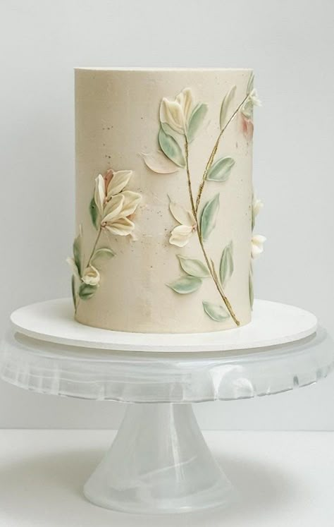 Cakes For 50th Birthday For Women, Nude Cake Ideas, Simple Floral Cake Design, Plant Lover Cake, Rustic Birthday Cake, Floral Cake Design, Modern Birthday Cakes, Learn Cake Decorating, Boho Cake