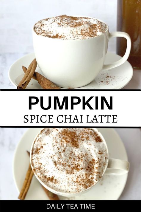 Pumpkin Spice Chai Tea Latte, Pumpkin Spice Chai Latte Recipe, Chia Tea Latte Recipe, Pumpkin Spice Chai Tea, Pumpkin Spice Chai Latte, Pumpkin Spice Chai, Pumpkin Chai Tea, Chai Recipes, Chai Tea Latte Recipe