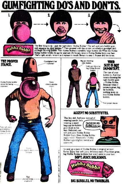 DADGUM MY BUBBLEGUM. | 1970s Hubba Bubba comic book ad Hubba Bubba, Old Advertisements, Vintage Candy, Retro Advertising, Vintage Comic Books, Retro Ads, Old Ads, Vintage Comics, Bubble Gum