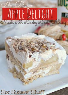 The Ultimate Thanksgiving Menu | Chef in Training Apple Delight, Baked Apple Dessert, Six Sisters Stuff, Lucky Leaf, Apple Dessert Recipes, Health Desserts, Apple Desserts, Baked Apples, Eat Dessert