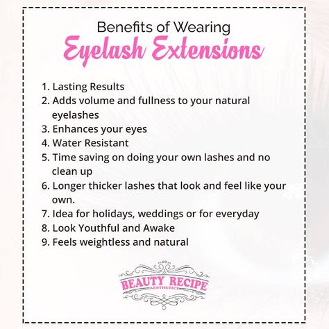 Dreams of having a long and beautiful lashes, yet don’t know if it is worthy? Then these benefits of having an eyelash extension guarantee that every penny spent is worth it! For more information Contact us at: +65 6567 3568 Email enquirybeautyrecipe@gmail.com for enquiries & appointment bookings. Benefits Of Eyelash Extensions, Lash Shampoo Benefits, Lash Extensions Benefits, Lash Extension Benefits, Eyelash Extension Policies, Benefits Of Lash Extensions, Lash Extensions Facts, Lash Extension Facts, Lash Extension Information