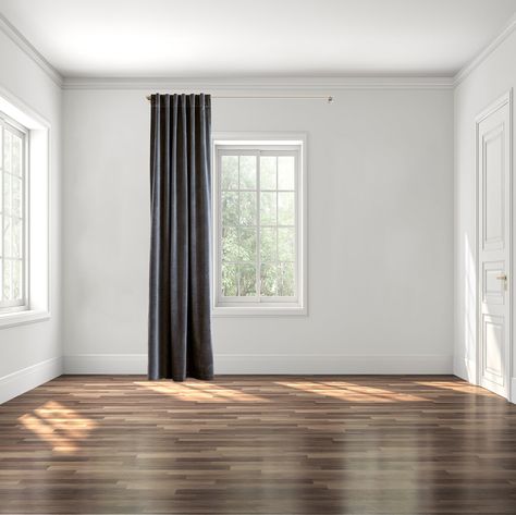 THE DO'S + DON'TS OF CURTAIN PLACEMENT | Nadine Stay 1 Curtain Panel On Window, Curtain Placement, Big Windows Living Room, Tall Curtains, Nadine Stay, Curtains Or Shades, Floor To Ceiling Curtains, Windows Ideas, Windows Design