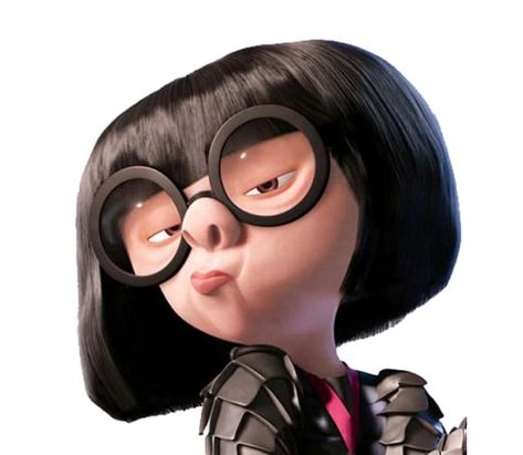 Ugly Characters, Edna E Mode, Brown Hair Cartoon, Circus Characters, Edna Mode, Hairstyle Names, Science Fiction Tv, Horror Music, Disney Quotes