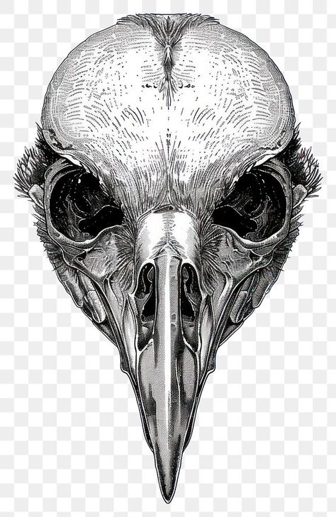 Bird Skull Art, Animal Skull Illustration, Bird Skull Drawing, Vulture Skull, Animal Skull Drawing, Scary Birds, Half Skull, Crow Skull, Skull Png