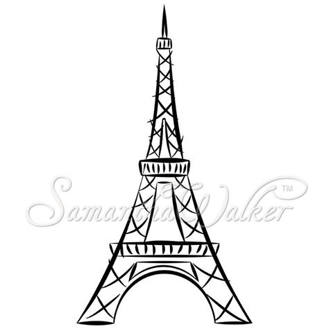 paris Eiffel Tower Drawing Easy, Eiffel Tower Tattoo, Eiffel Tower Silhouette, Eiffel Tower Drawing, Eiffel Tower Painting, Paris Tattoo, Dibujo Simple, Paris Birthday, Silhouette Online Store