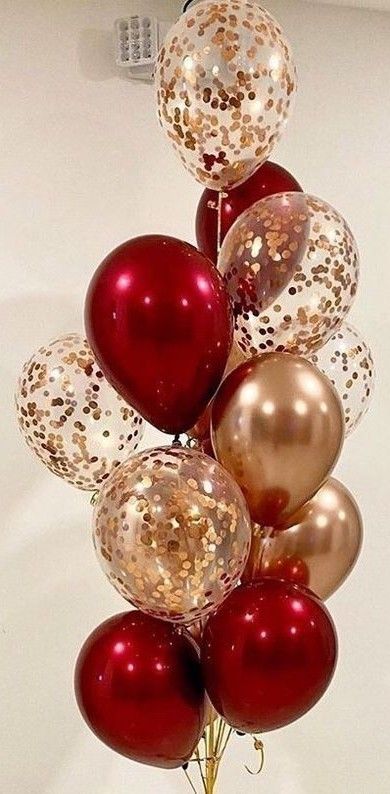 Maroon Black And Gold Party Decorations, Red And Gold 18th Birthday Party, Gold And Red Decorations Party, Red And Silver Party Decor, Christmas Sweet 16 Party Ideas, Red And Gold Themed Birthday Party, Maroon Birthday Theme, Red And Silver Sweet 16, 18th Birthday Red Theme