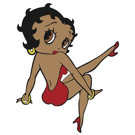 Betty Boop Profile Picture, Betty Boop Costume, Original Betty Boop, Latina Art, Betty Boop Tattoos, Black Women Dress, I Love Being Black, Instagram Cartoon, Black Betty Boop