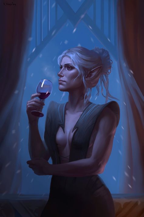 ArtStation - Minthara is tormented by doubts... Minthara Fanart, Baldur's Gate Portraits, Half Drow, Fantasy Witch, Elves Fantasy, Baldurs Gate, Forgotten Realms, Evil Anime, Games Art