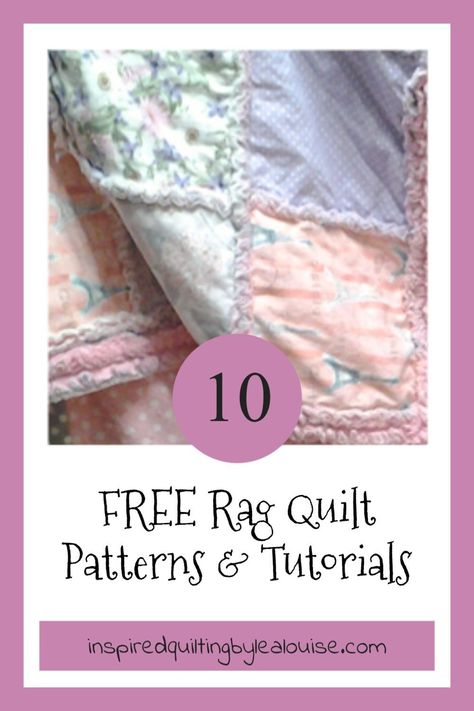 10 FREE Baby Rag Quilt Patterns & Tutorials Easy Rag Quilts are perfect for a quick finish. How To Make A Rag Quilt PLUS an easy Baby Rag Quilt Free Tutorial. Free Patterns for experienced quilters & quick quilts ideal for beginners. Ten Free Rag Quilt Patterns & Tutorials. Free & easy printable rag quilt patterns. Learn how to select the Best Fabric For A Baby Rag Quilt. Baby Rag Quilt Patterns, Free Rag Quilt Patterns, Rag Quilt Patterns Easy, Strip Rag Quilts, Rag Quilt Instructions, Easy Quilting Techniques, Denim Rag Quilt, Girls Rag Quilt, Flannel Rag Quilts