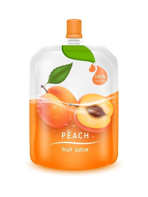 Fruit Drink Packaging Design, Peach Packaging Design, Peach Packaging, Juice Jelly, Fruits Packaging, Jelly Drink, Red Packaging, Juice Ad, Drinks Packaging