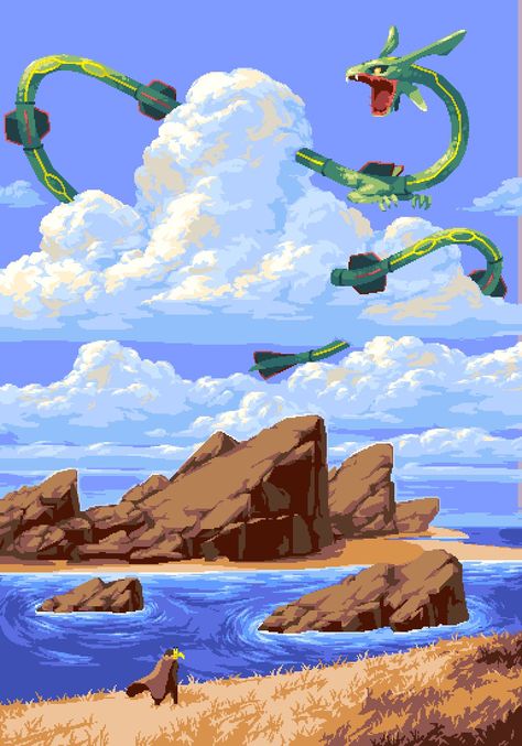 Rayquaza Wallpaper, Pokemon Twitter, Pokemon Video, Rayquaza Pokemon, Kartu Pokemon, Best Pokemon, Pokemon Video Games, Piskel Art, Pokemon Backgrounds