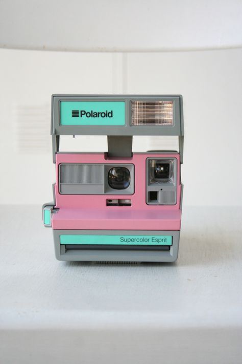 mint and pink polaroid Fotocamere Vintage, Photo Polaroid, Polaroid Camera, Instant Camera, Vintage Cameras, Vintage Camera, Fujifilm Instax, Pretty Pastel, Vintage Love