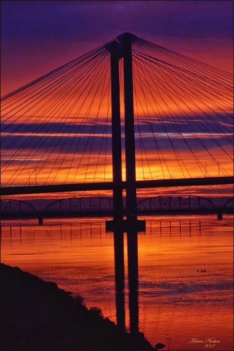 Good Morning Tri-Cities! Taken from the Pasco side of the Columbia River looking at the cable bridge. Pre-sunrise colors were glorious!    Photo Credit- Karen Norton Cable Bridge, Pasco Washington, Kennewick Washington, Sunrise Colors, Eastern Washington, Fun Adventures, Evergreen State, Pacific Nw, Tri Cities