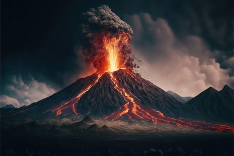 Volcano Background, Volcano Landscape, Volcano Eruption, Volcano Art, Volcano Drawing, Volcano Pictures, Taal Volcano, Pyroclastic Flow, Erupting Volcano