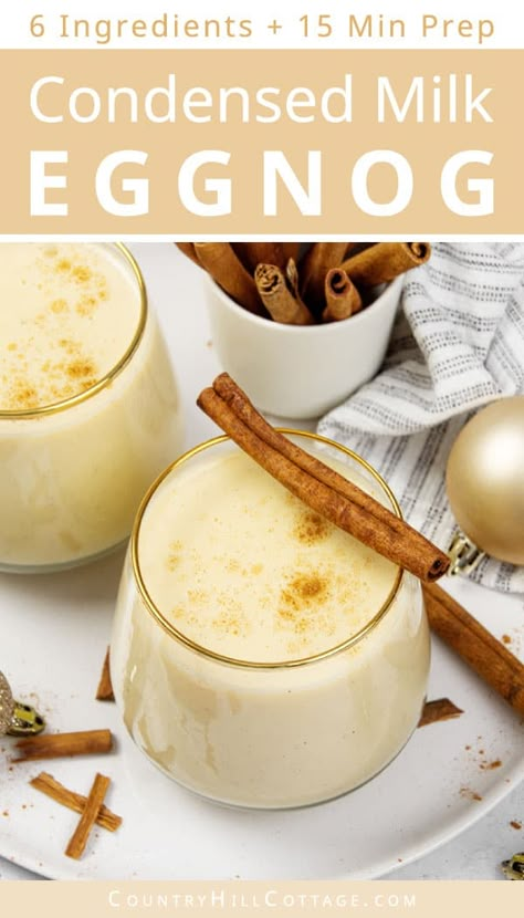 Non Alcoholic Eggnog, Alcoholic Eggnog Recipe, Non Alcoholic Eggnog Recipe, Egg Nog Recipe Easy, Egg Nog Recipe, Make Eggnog, Homemade Eggnog Recipe, Christmas Drinks Nonalcoholic, Alcoholic Eggnog