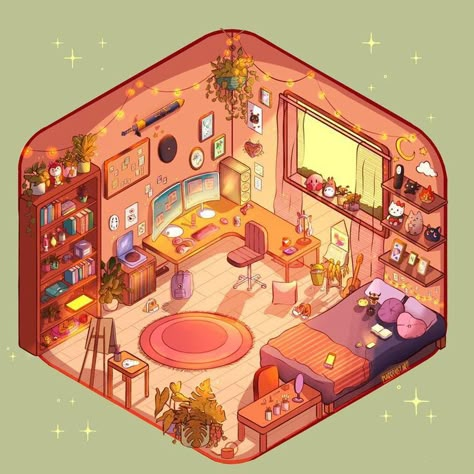 Script com muitos detalhes para a DR de arcane, podem ficar a vontade… #fantasia # Fantasia # amreading # books # wattpad Isometric Rooms, Isometric Room, الفن الرقمي, Bedroom Drawing, Isometric Drawing, Isometric Art, Isometric Illustration, Isometric Design, Cute House